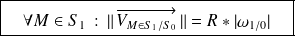 \boxed{ \quad\forall M \in S_1 \, :\,\Vert \, \overrightarrow{V_{M\in S_1/S_0}} \,\Vert = R* | \omega_{1/0} | \quad }